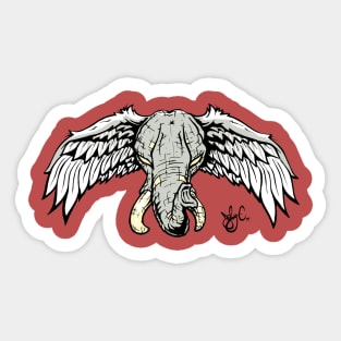 The flying pachyderm Sticker